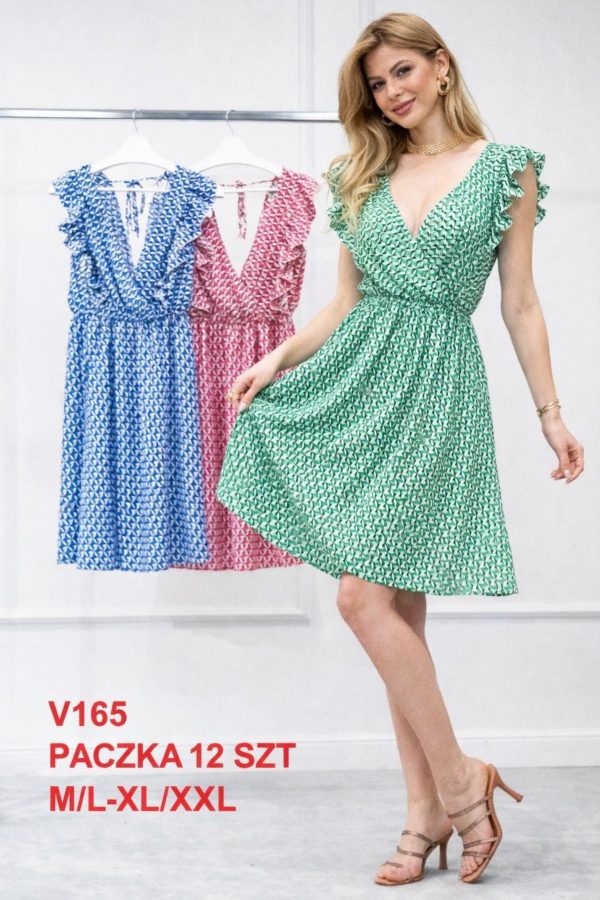 Sukienki damskie Roz M-2XL, Mix Kolor .Paczka 12 szt